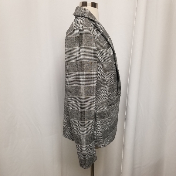 Torrid Black Glen Plaid Houndstooth Cutaway Stretch Open Blazer 2X NEW - Picture 5 of 10
